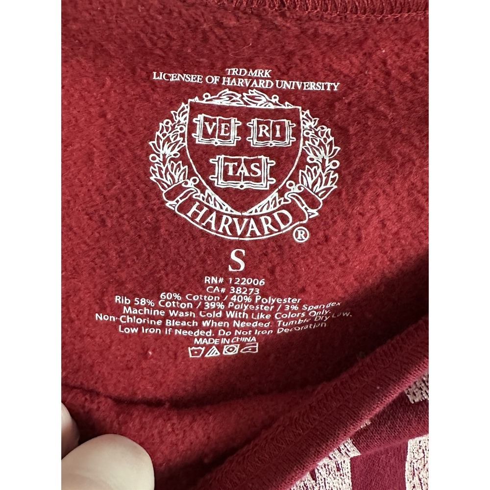 Aeropostale Harvard University Emblem Off The Shoulder College Sweatshirt Size S - Picture 5 of 9
